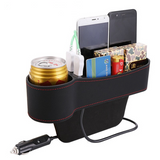 Dual USB charger multifunctional car storage box