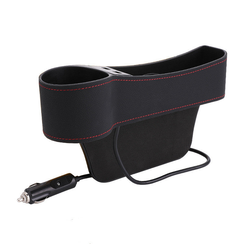 Dual USB charger multifunctional car storage box